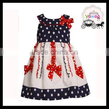 Neck design 4th of july dress girls summer dresses latest children frocks designs baby girls party wear dress