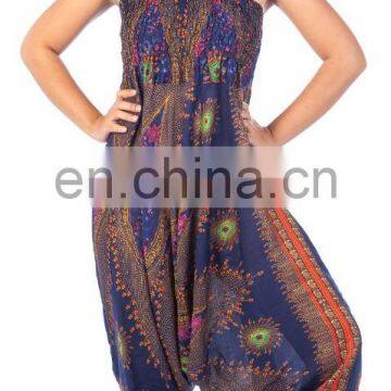 Flower Eye Pattern Harem Yoga Jumpsuit Dance Hammer Trousers Pants photo-4