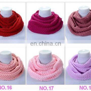 fashion ladies wool knitting scarves women's neckerchiefs with pure color