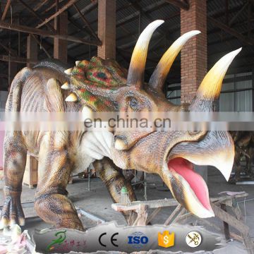 KAWAH customized Realistic Life-Size Artificial Animated Fiberglass Triceratops Statues