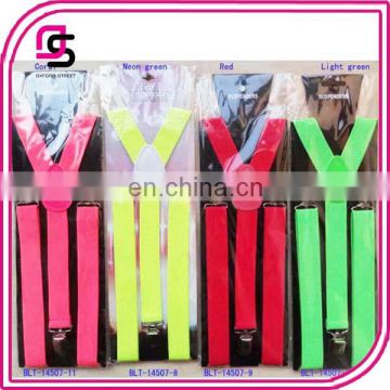 Hot pink neon colour spring suspender with cheap price