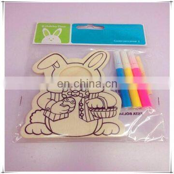 The wooden rabbit shape diy craft kit