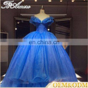 Fairy tale Princess dress style 2017 factory price custom ball gown wedding dress