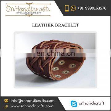 Purchase Durable Wide Leather Bracelet at Low Price from Prominent Supplier