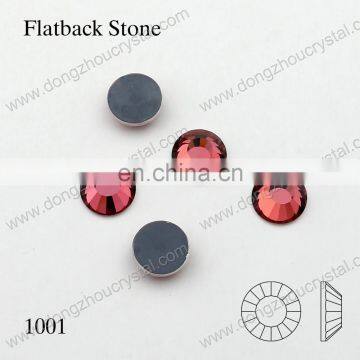 Round glass stone flat back crystals for nails art decoration