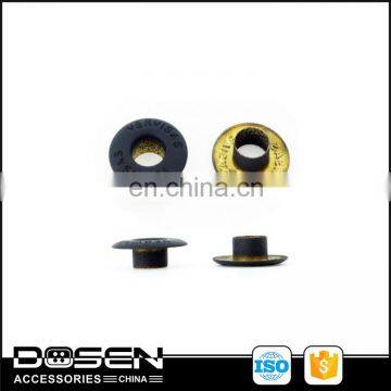 Black Gold Metal Round Shaped Grommets Eyelets For Clothes Leather Cavans Shoes Self-Backing Hole Rivets Studs