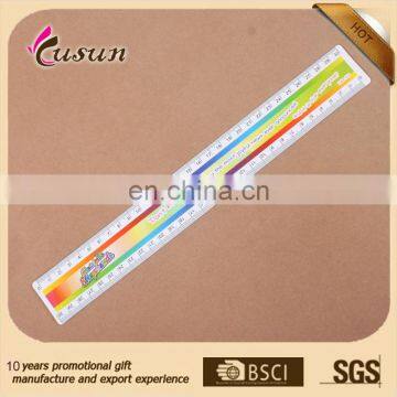 12" Flexible Ruler,pvc promotional pvc 30cm ruler with full color logo