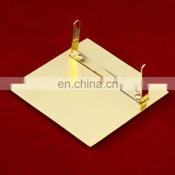 Custom Metal Square Shiny Gold Nameplate photo-3