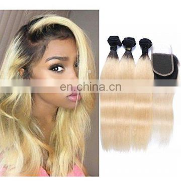 Blonde hair extension hair weave in bulk