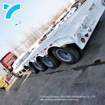 Made in China Gooseneck Low Platform Semi Low Flatbed Trailer Lowbed Truck Trailer for Sale