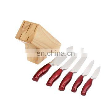 Factory Customized Coating Handle Kitchen Knives Set With Block photo-2