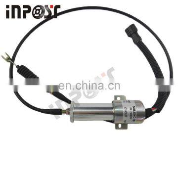 Fuel Stop Solenoid 11E1-60100 24V for Hyundai Excavator R210 11E1-60100-24