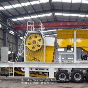 Zhengzhou quarry mobile stone jaw crushing plant