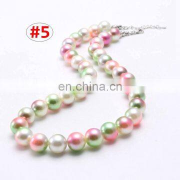 Girl DIY Necklace Colorful Beads Children Candy Bubble Necklace Boutique 12Colors photo-3