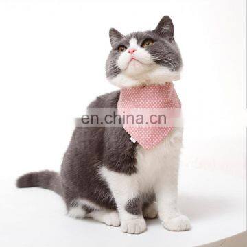 Pet Cat and Dog Double-sided Cotton Printed Triangle Scarf Cartoon Saliva Towel Bow Tie photo-5