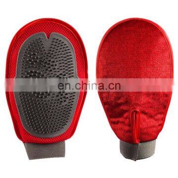 Silicone Massage Magic Cleaning Dog Cat Brush Hair Remover Pet Grooming Gloves photo-4