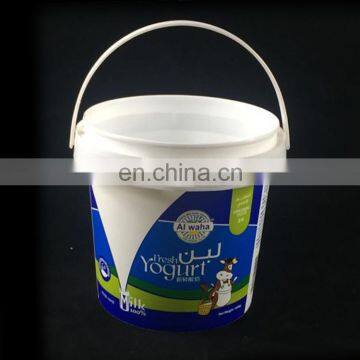 Food grade logo printing yogurt container 1l plastic tubs