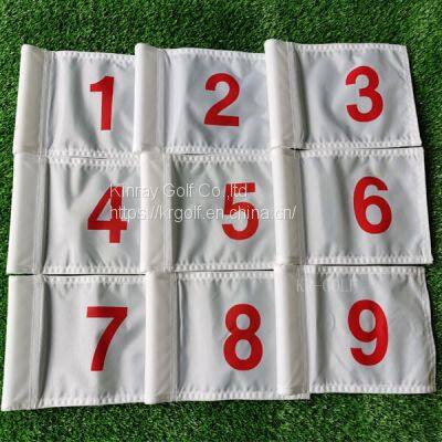 Golf Numbered Tube Style Practice Green Flags (6