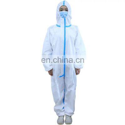 Disposable CE Cat III Type 3B/4B/5B/6B Protective Clothing Coverall Ppe Isolation Personal Chemical for Hospital Hazmat Suit