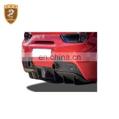 Carbon Fiber Rear Lip Diffuser Body Parts For Fera-ri 488 Rear Diffuser Car