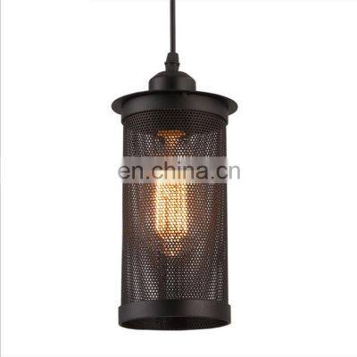 Retro Industrial Metal Mesh Chandelier Lamp Living Room Decor Hanging Pendant Light