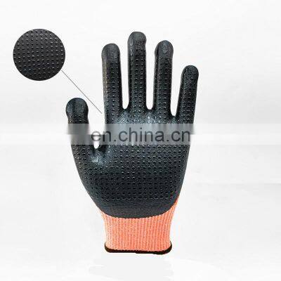 Micro Foam Nitrile Coated Oil Resistant Anti Cut Work Gloves U2 ANSI Level 5 Cut Safety Glove EN388 Guantes Anticorte De Nitrilo photo-3