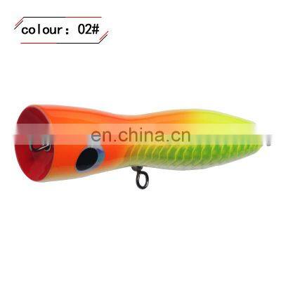 Hot sell 15cm 65g topwater trolling wood Bait fishing lures bait saltwater wooden popping lure