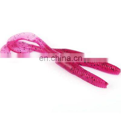 12.5cm 5.6g plastic elastic stretchy  soft  fishing grub lure