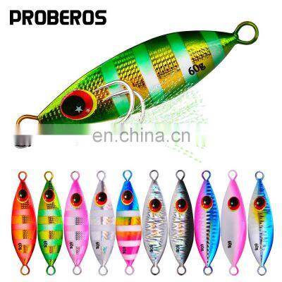 50g/60g/70g/75g/80g Vertical Jigging Lures Metal Jig Lure Slow Pitch Jigging Luminous Japan Quality Salt Water Fishing Lures