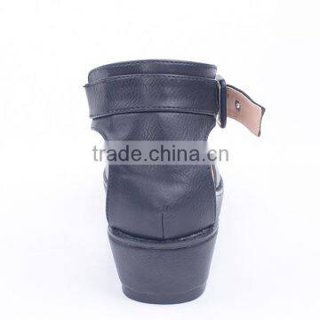 Good Quality Stylish Woman PU Upper Thick Sole Ankle Strap Sandals photo-5