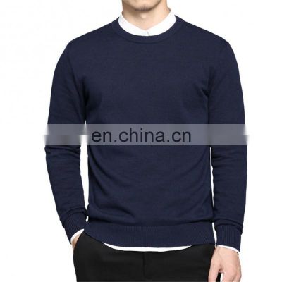 Custom LOGO men  fashion High quality 100% cotton slim pullover sweater plus size sweater