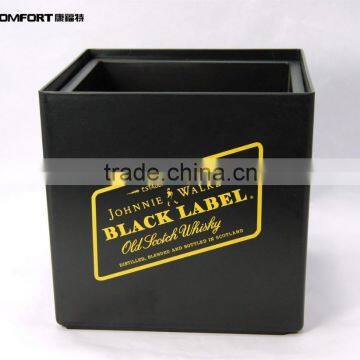 Square Double Layer Small Black Drink Plastic Ice Buckets With Lid photo-5