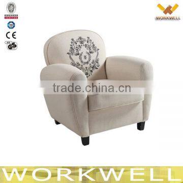 WorkWell the chpeapest single sofa chair fabric low back chair Kw-D4029-2