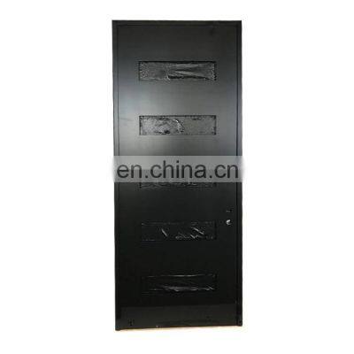 black glass 5 panel  wood hotel sliding waterproof bathroom door glass panel doors for sale shaker interior door