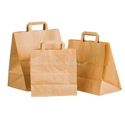 Recyclable carrier bags cheap very small brown paper bags with handles wrapping supplies