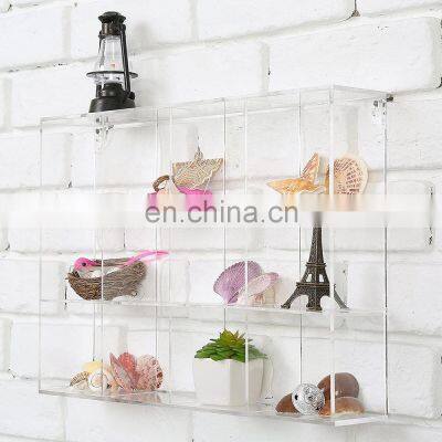 Wall Mount Clear Acrylic 12 Compartment Organizer Toy Display Rack