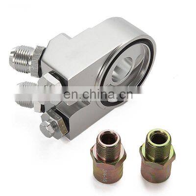 AOSU Aluminum AN10 Oil Cooler Turbo Oil Filter Sandwich Adapter With 3/4-16 UNF M20x1.5 Fitting