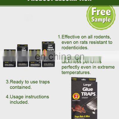 Amazon Hot Sale Factory Wholesale Humane Pvc Black Glue Trap Mouse Mice And Rat Killer Paper Board