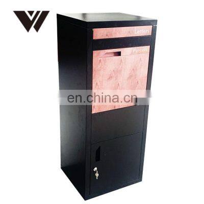 Postal Secure Waterproof Outdoor Top Opening Standalone Courier Parcel Delivery Box With Anti Theft Lock