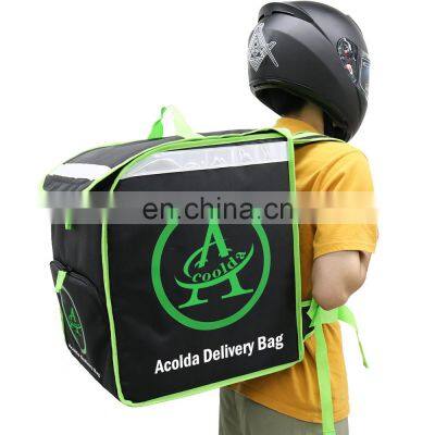 Expandable 1680D Polyester Custom backpack thermal insulated pizza food delivery bag ACD-B-038