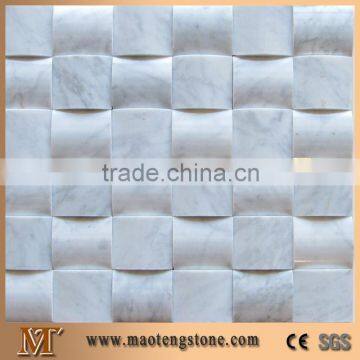 Carrara white marble long octagon mosaic tile