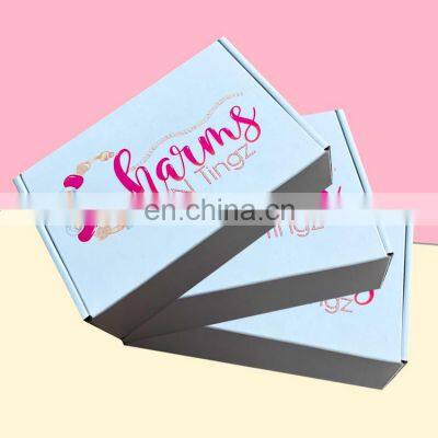 Pink Paper Corrugated Mailer Shoe Box Cardboard Mailbox Packing Transport Shipping Box for Sweater Dress False Eyelash photo-3