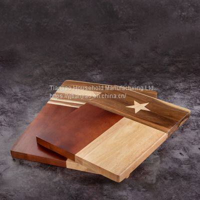Customized Acacia Wood Splicing Rubber Wood Chopping Board Cutter Vegetable Meat Cheese Kitchen Solid Wooded Cutting Boards