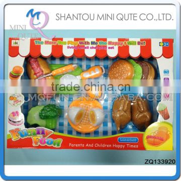 MINI QUTE Pretend Preschool Hamburger Cutting food fruit Vegetable kitchen play house set learning educational toy NO.ZQ133920