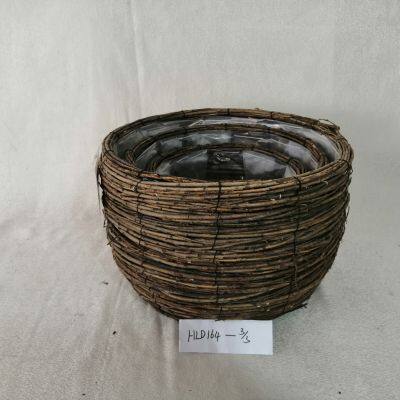 Large Wicker Planter Wicker Wall Baskets Wholesale Eco Friendly