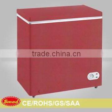 red wine color chest freezer 100~800L with lock&key