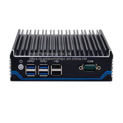 Partaker Fanless Mini PC Small Desktop Computer NUC Intel Celeron J4125 Quad Core 1xHD-MI 2xDP 2xLan 6xUSB 1xCOM Windows 10 Pro photo-3