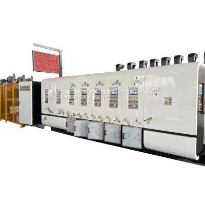 Automatic Flexo Printing Slotting Die-Cutting Folder Gluer Strapping Inline Machine