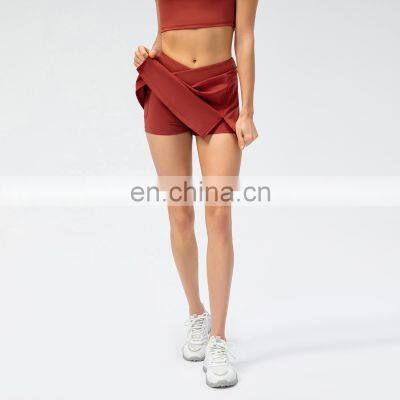 Outdoor Sports Pants Skirt Female Running Tennis Two Short Skirt Women Running Tennis Skirts With Pocket photo-2