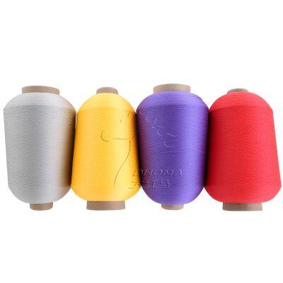 Low Breakage Polyester High Stretch Yarn 75D/2 Hank Dyed Polyester Dty Yarn Twisted Semi Dull Yarn Polyester for Elastic Webbing photo-5